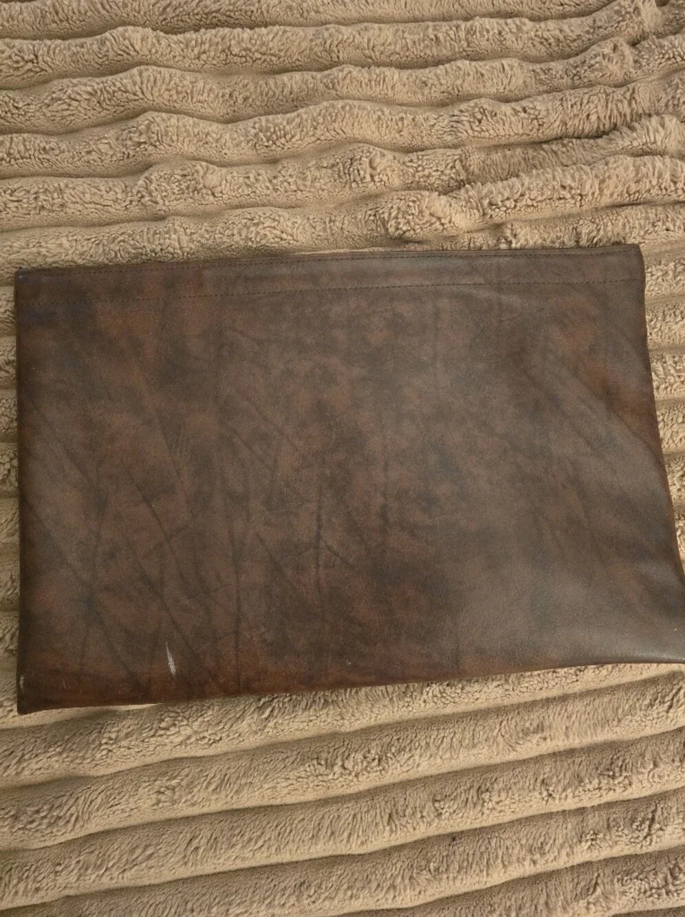 Vintage KIDDE Company Brown Leather Travel Pouch - Men's Document Organizer.